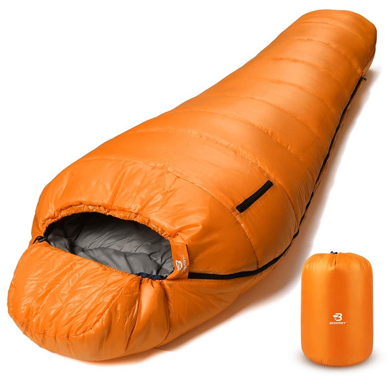 Bessport Mummy Sleeping Bag | 15-45 â„‰ Extreme 3-4 Season Sleeping Bag for Adults Cold Weatherâ€“ Warm and Washable, for Hiking Traveling & Outdoor Activities - Image 1